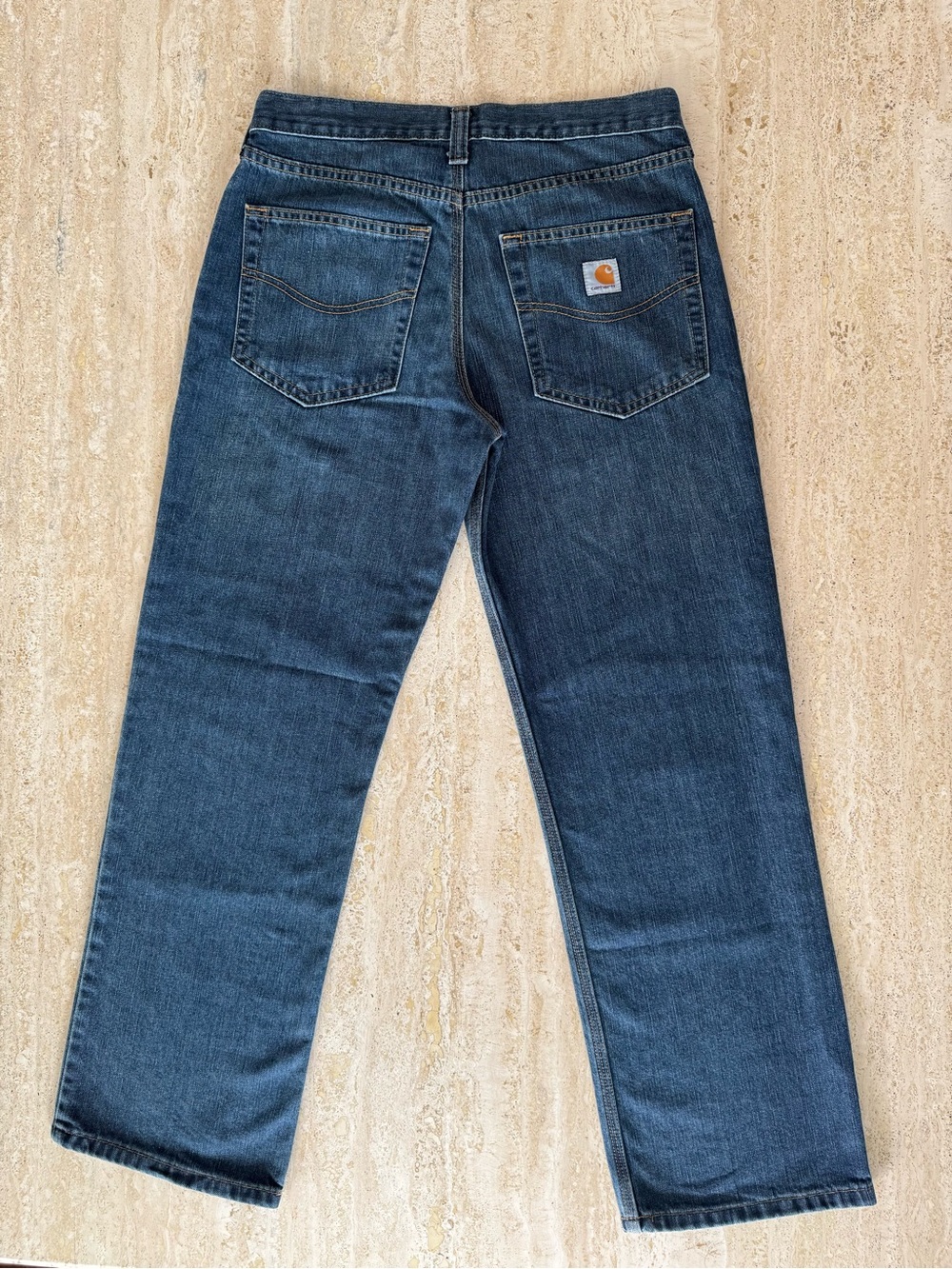 Carhartt Men's Blue Straight-Leg Denim Jeans